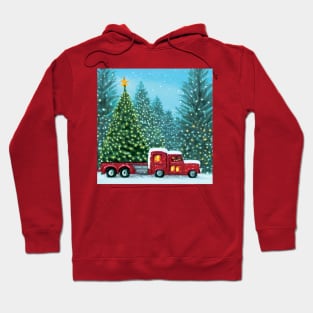 Christmas Truck Pass By Wonderful Christmas Trees Farming Through The Year Hoodie